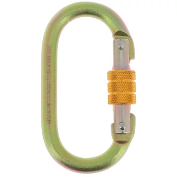 Singer | Ovális acél karabiner csavaros rögzítéssel 18mm nyitá