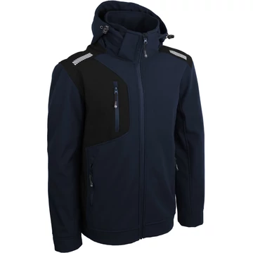 Singer | Softshell Sztreccs télikabát 300gm2 fekete-sötétkék M-4XL