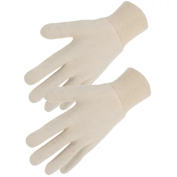 Védőkesztyű Ercu interlock pamut kétkezes