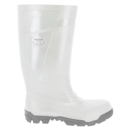 Singer | BOTBLAN PVC és nitril Fehér fémmentes csizma OB FO SR 37-47