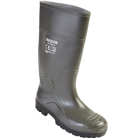 BOTSECU. S5 SRC. P.V.C green safety boots.