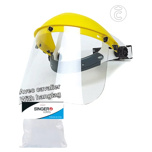 Protective face shield. Clear polycarbonate visor (305 x 190 mm).