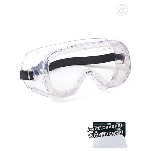 Safety google. Indirect ventilation. Clear anti-fog lens.