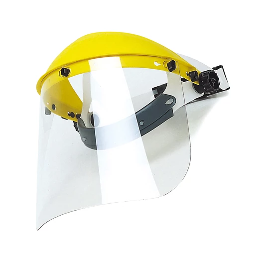 Protective face shield. Clear polycarbonate visor (305 x 190 mm).