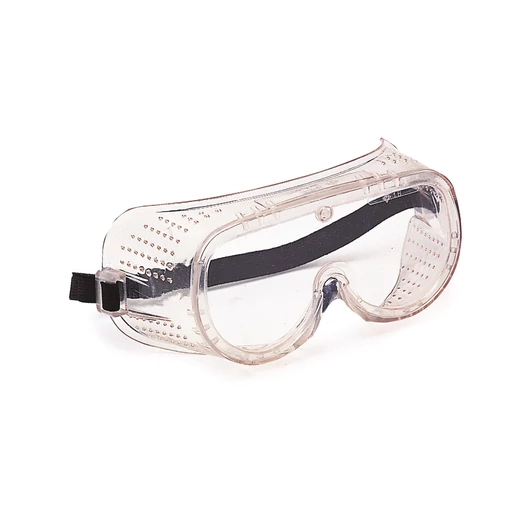 Safety googles. Indirect ventilations. Clear lens.