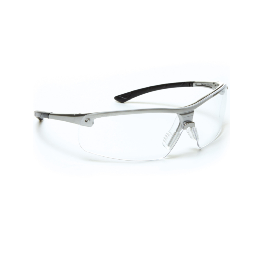 Stylish safety spectacle. Clear anti-foglens.