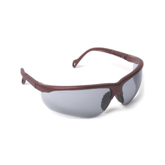 Safety sunglasses. Smoke lens. Shade 5-2(EN172). Adjustable temple length.