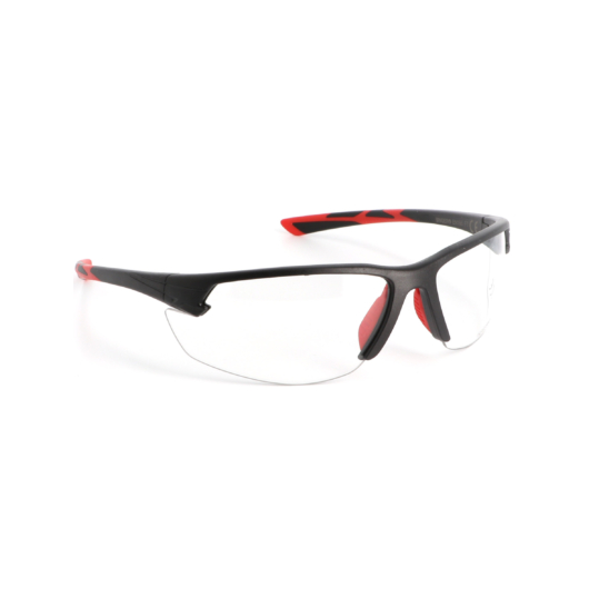 Stylish and wrap-around safety spectacles. Anti-scratch (K) and anti-fog (N)