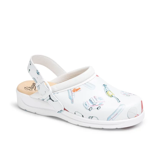 Dian PISA ESTAMPADO munkavédelmi papucs-fehér-34