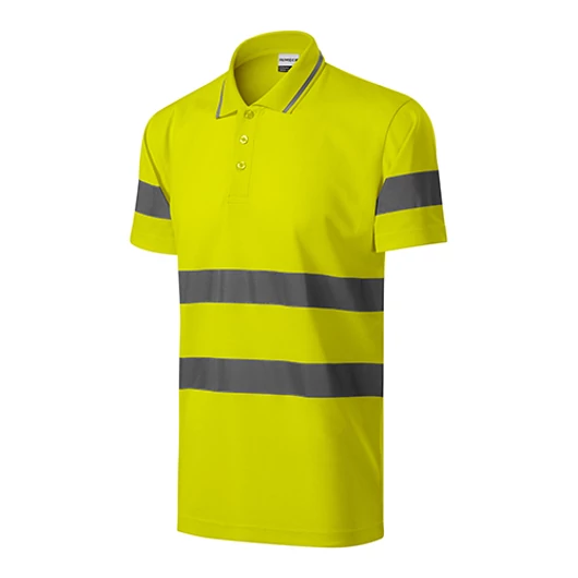Rimeck HV RUNWAY jól láthatósági unisex galléros póló