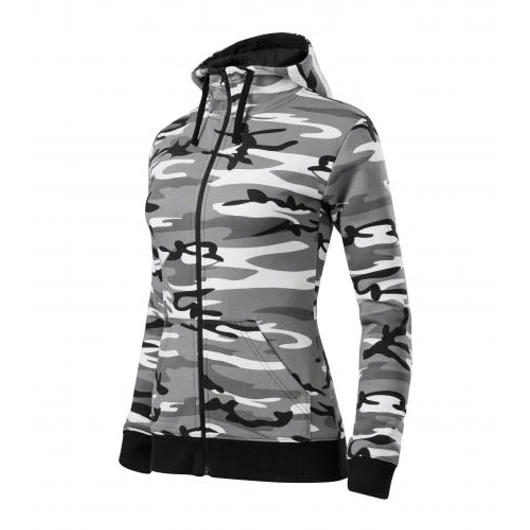 Malfini CAMO ZIPPER női kapucnis felső