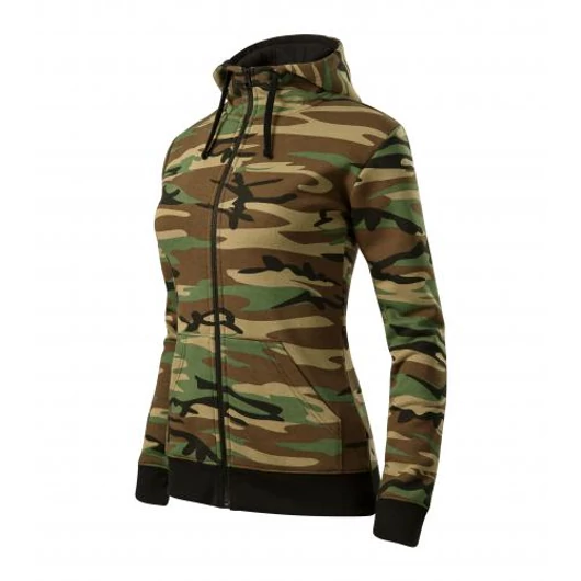 Malfini CAMO ZIPPER női kapucnis felső