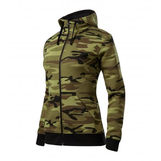 Malfini CAMO ZIPPER női kapucnis felső
