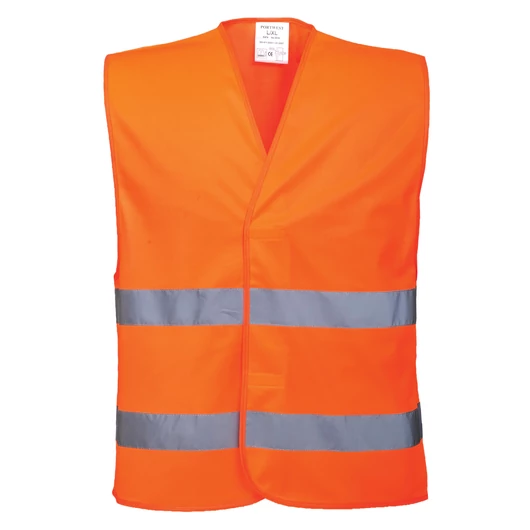 Jól láthatósági fluo narancs mellény