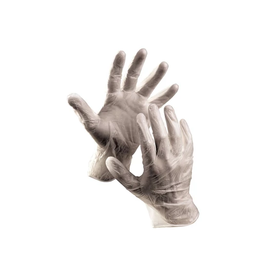 CERVA Rail egyszer használatos fehér vinil kesztyű (100db/csomag)