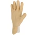 Obraz 2/3 - All soft beige cow grain leather glove.Elasticated wrist with vein patch.