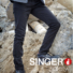 Obraz 6/6 - SINGER | Pánske jeans. 98 % bavlna 2 % elastan. V čiernej farbe.