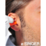 Imagine 2/3 - SINGER  |  Dop de ureche portocaliu din PU fără fir. SNR: 34dB. 200perechi/cutie